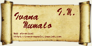 Ivana Mumalo vizit kartica